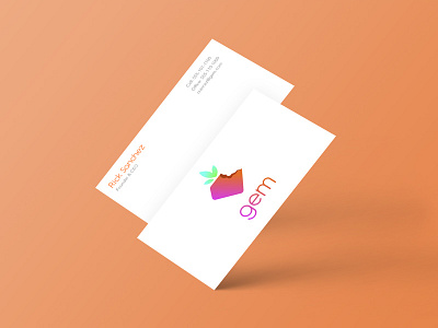 Gem Business Cards branding business card gem letterpress logo modern print stationary strawberry