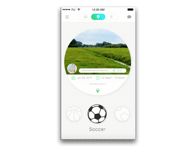 Swipe Functionality swipe sport principle motion mobile interaction flip card app animation