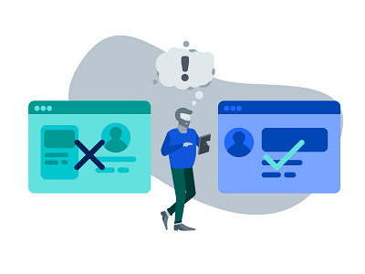 UX Design Process Illustration - Test and Validate