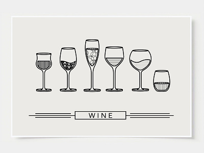 Wine Glass Designs - Poster