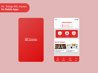 Re - Design KRL Access for Mobile Apps android animation app apps branding design illustration ios krl logo mobile apps technology train typography ui ux