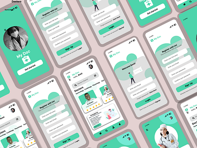 Telemedicine App app branding design graphic design typography ui ux