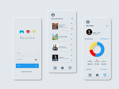 Routine Scheduler app branding design ui ux