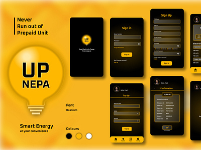 Up NEPA app design typography ui ux