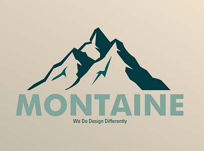 MONTAINE graphic design illustration logo vector