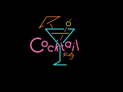 Cocktail Party branding design graphic design illustration logo typography vector