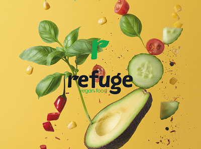 refuge - Vegan Food branding design graphic design illustration logo typography vector