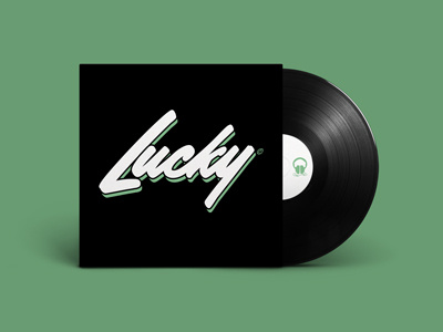 Dj Lucky branding layout logo