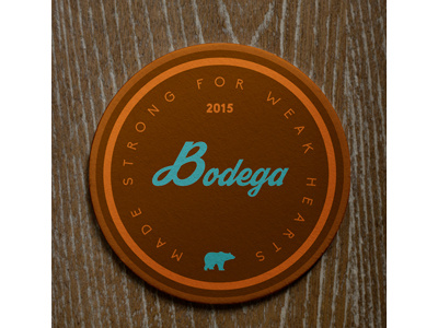 Bodega Coasters bodegaknows branding logo