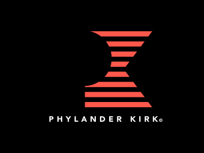 Pk For Phyalnder Kirk illustration. logo typography