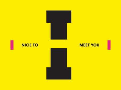 Hi, nice to meet you logo logotype typography