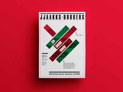 JJAAKKS BURGERS dutch grid layout swiss typography