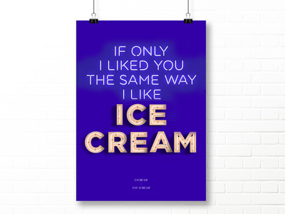 If only—Ice cream Poster dutch grid ice cream layout typography