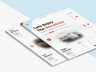 Trip booking website Ui template