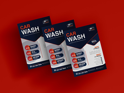 Car Wash Cleaning:- Brochure & Flyer Design