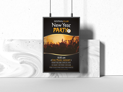 Music Party:- Club Poster Design club club flyer club poster design elegant flyer leaflet modern music music flyer music poster party party flyer party poster poster