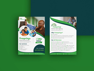 Medical And Healthcare:- Double Side Brochure Design bi fold bifold brochure brochure design design double side double side brochure double side flyer flyer flyer design green healthcare leaflet logo medical medical brochure medical flyer modern service vector
