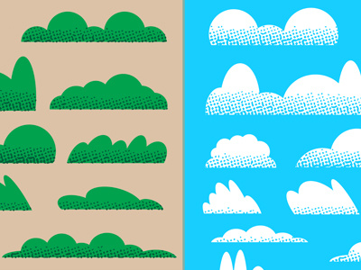 Environmental icon pack illustration landscape texture vector