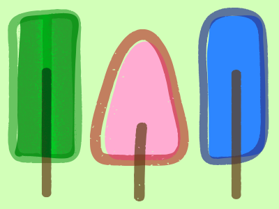 Popsicle weather editorial food hot summer texture vector