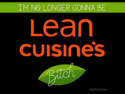 Lean Cuisine lettering ariynbf handlettering illustration vector