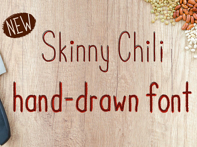 Skinny Chili font font design handlettering illustration vector