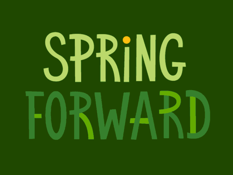 Spring Forward cartoon editorial handlettering illustration lettering phillustrations spring vector