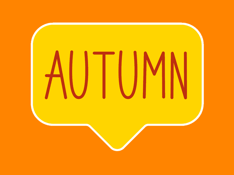 Autumn sticker animation autumn autumn leaves fall illustration lettering phillustrations vector