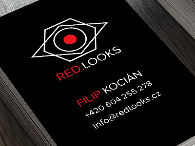 RED.LOOKS bcard eye logo looks production recording red video