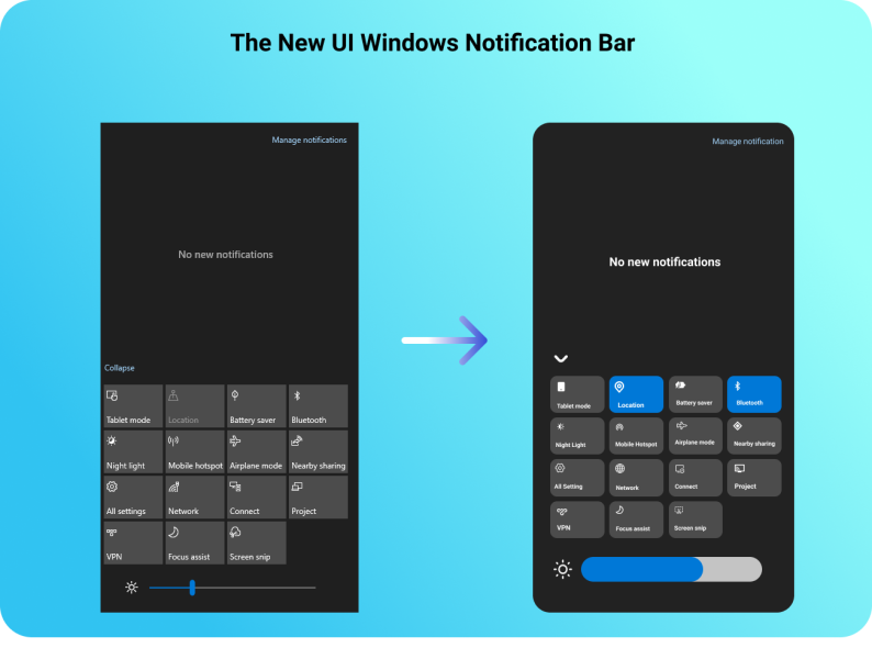 New UI Windows Notification Bar by sakthivel on Dribbble