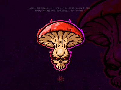 Death Mushroom bone death design esport gaming graphic design illustration logo mushroom poison skull vector