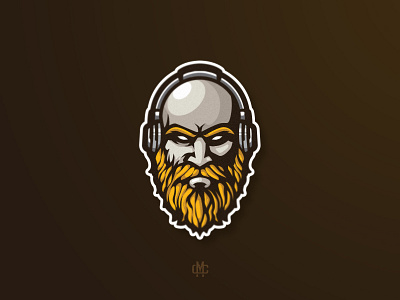 Bald Gamer design esport gaming graphic design illustration logo vector