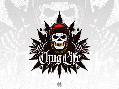 Thug Life bone design esport gaming gangster graphic design hip hop illustration logo music rap skeleton skull t shirt design thugs vector