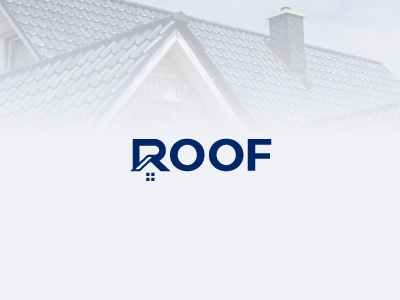 Roof brand construction home house identity logo roof simple