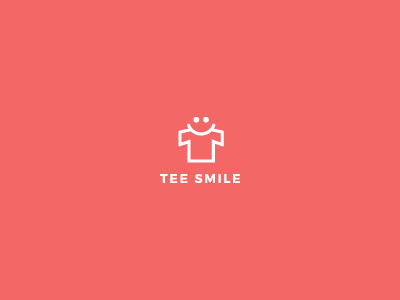 Tee Smile brand face happy identity logo shirt simple smile t shirt