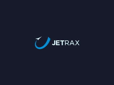 Jetrax air aircraft airplane aviation brand clouds identity jet logo plane sky smart