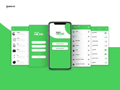 Smart Home app branding home mobile products screen smart ui ux web