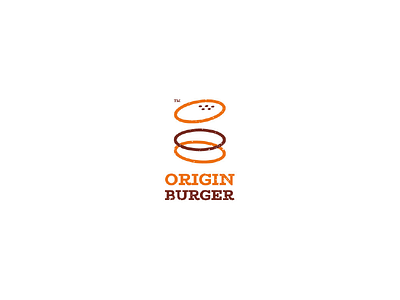 Origin Burger brand branding burger food identity logo mark original restaurant vintage