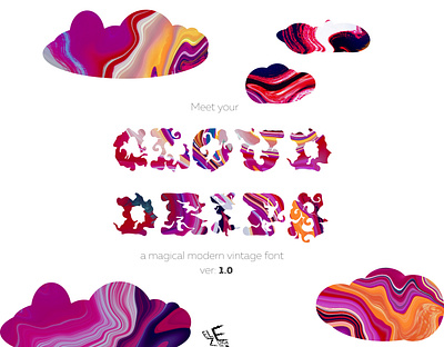 CloudDrips font v.1.0 logo typography vector