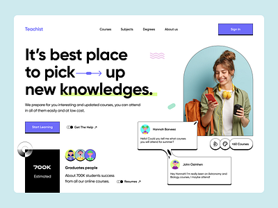 E-Learning landing page📚