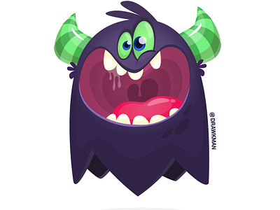 | d r a w k | - cartoon funny ghost monster design