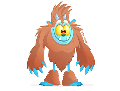 | d i g g i the s a s q u a t c h | - cartoon character design bigfoot cartoon character design halloween illustration monster sasquatch yeti