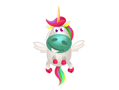 | eyewee hasselhoof | - the unicorn branding cartoon character design fairy flying funny halloween horse illustration logo mascot unicorn