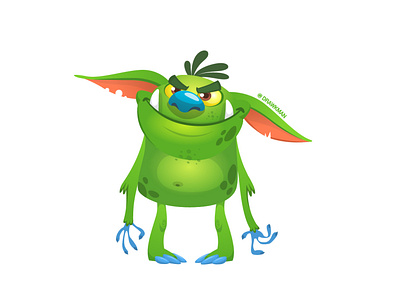 | t - r o l l s c h m u t g a r d | - cartoon troll character branding cartoon character creature design funny gremlin halloween illustration monster troll