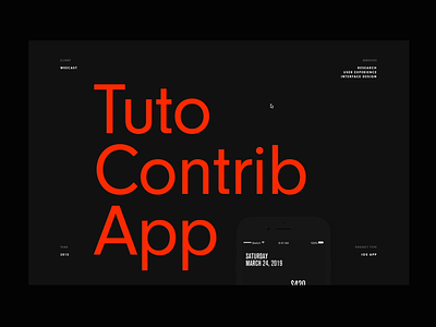 Tuto Contrib App - Tracking App app clean dark design flat interface ios minimal ui ux
