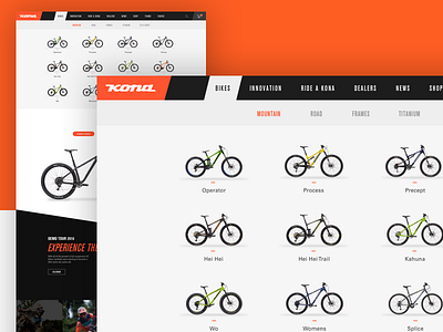 Kona website redesign concept
