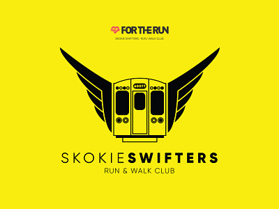 For the Run / Skokie Swifters Branding apparel atheltic brand athletic club athletics brand clothing brand club brand design illustration logo run run club running club running company walk club