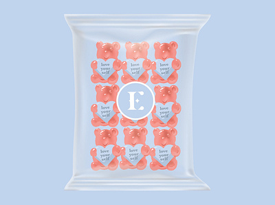 Love Yourself Gummy Bear branding cute design gummybear illustration valentines