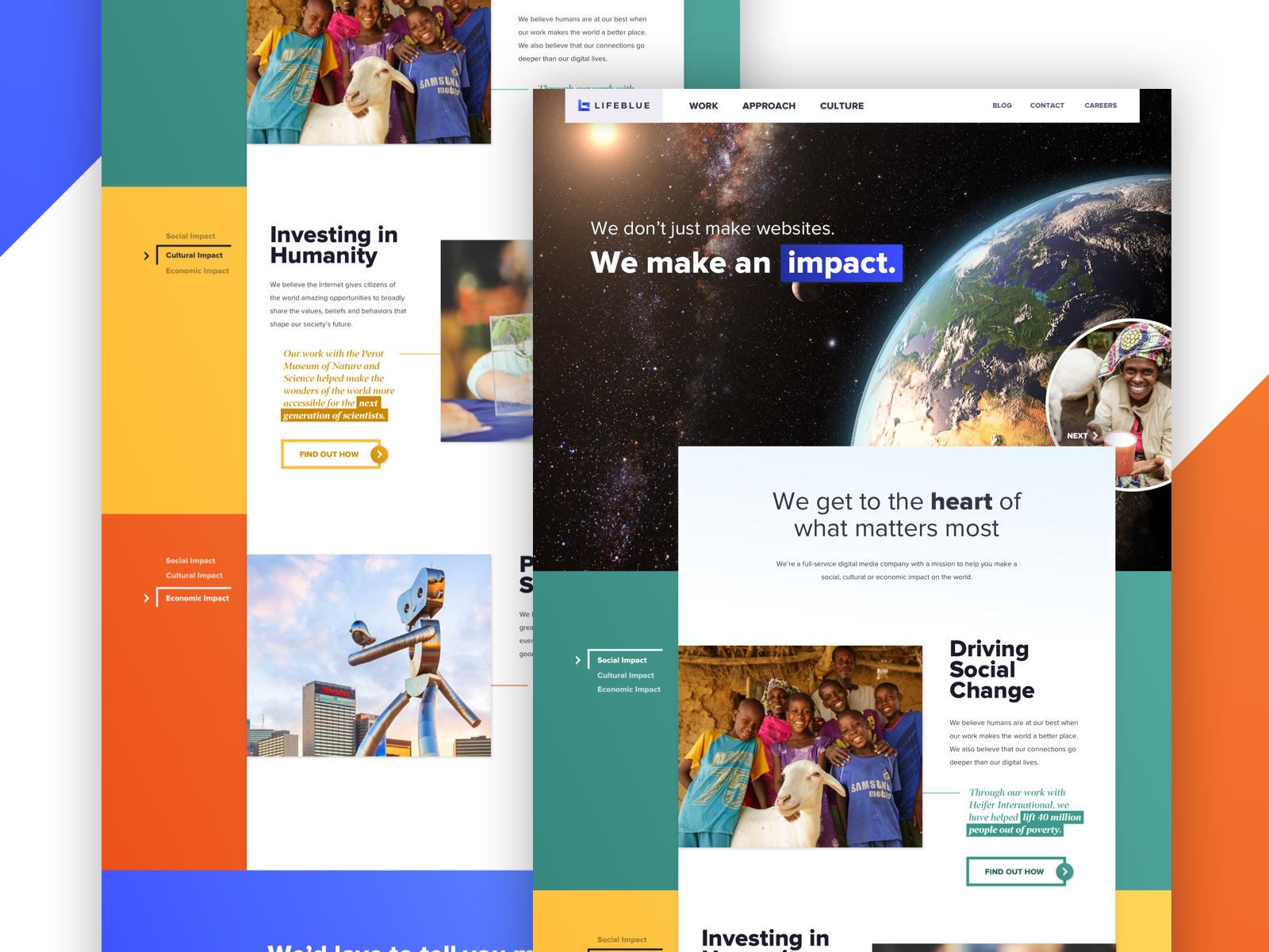 Lifeblue Homepage Redesign by Zaq Dayton for Lifeblue on Dribbble