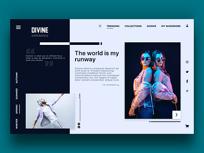 Divine Experience Landing Page fashion figma landingpage ui ux