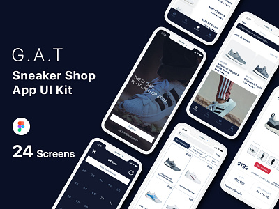 G.A.T - Sneaker Shop App UI Kit app design figma shop sneaker ui ui kit ux